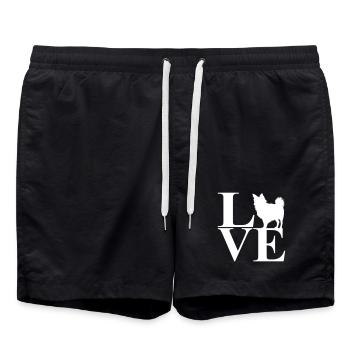 Love Chihuahua - Swim Trunks - black - Front - AI Model Male 185 light (185cm)