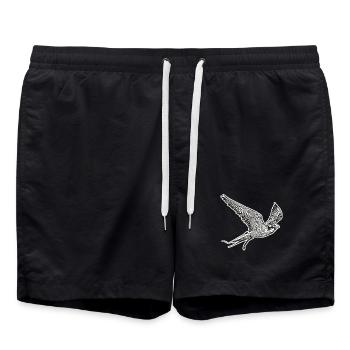 Falcon in flight - Swim Trunks - black - Front - AI Model Male 185 light (185cm)
