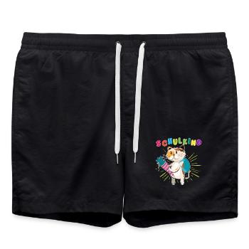 Schulstart 2023 - Design für Deinen ABC-Schützen - Badeshorts - Schwarz - Vorne - AI Model Male 185 light (185cm)