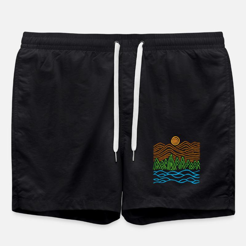 Strange landscape - Swim Trunks - black