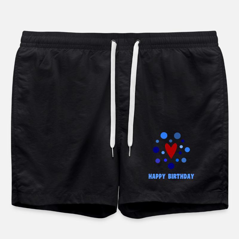 ANNIVERSAIRE. HAPPY BIRTHDAY. JOYEUX ANNIVERSAIRE - Short de bain - noir