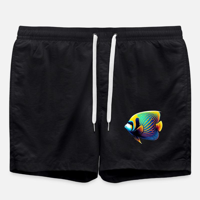 Kaiser-Engelsfisch - Badeshorts - Schwarz