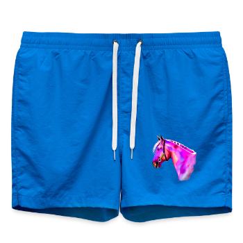 Aquarelle de tête de cheval néon - Short de bain - cobalt blue - Devant