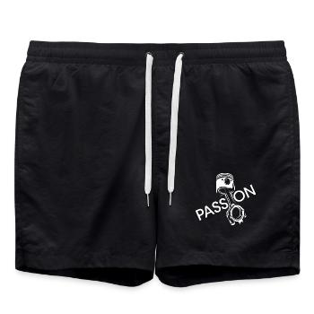 passion piston voitures moteur muscle cars symbole icône - Short de bain - noir - Devant - AI Model Male 185 light (185cm)