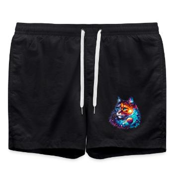 Chat - Short de bain - noir - Devant - AI Model Male 185 light (185cm)