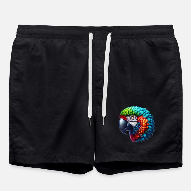Papagei - Badeshorts - Schwarz