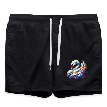 Cygne - Short de bain - noir - Devant - AI Model Male 185 light (185cm)