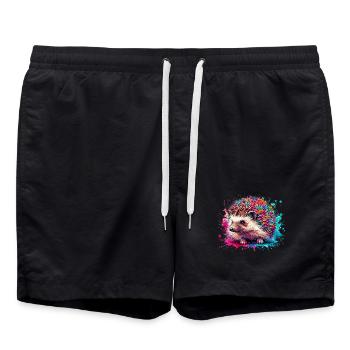 Hérisson - Short de bain - noir - Devant - AI Model Male 185 light (185cm)