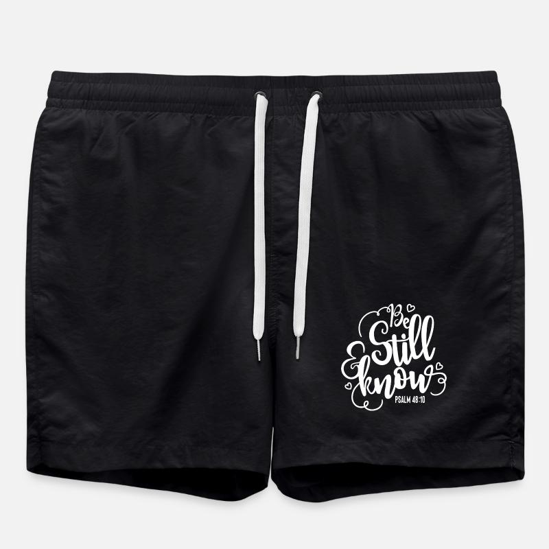 Be still and know - Badeshorts - Schwarz