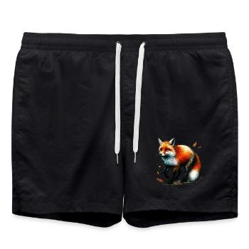 Renard - Short de bain - noir - Devant - AI Model Male 185 light (185cm)
