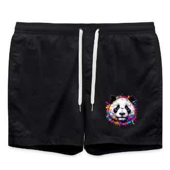 Panda - Badeshorts - Schwarz - Vorne - AI Model Male 185 light (185cm)