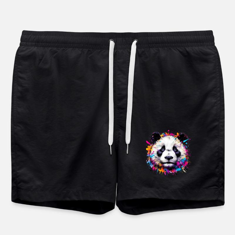 Panda - Swim Trunks - black