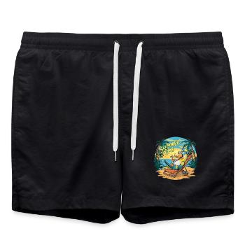 Un joyeux perroquet sous le soleil - Short de bain - noir - Devant - AI Model Male 185 light (185cm)