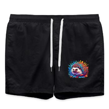 Hérisson - Short de bain - noir - Devant - AI Model Male 185 light (185cm)
