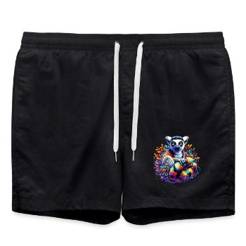 Lemur - Swim Trunks - black - Front - AI Model Male 185 light (185cm)
