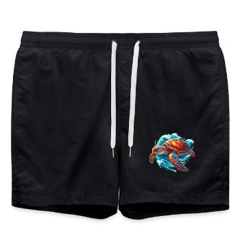 Tortue - Short de bain - noir - Devant - AI Model Male 185 light (185cm)