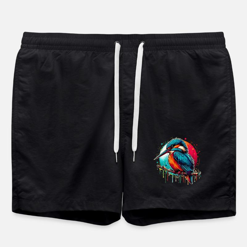 Eisvogel - Badeshorts - Schwarz