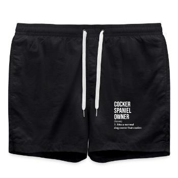 Cocker Spaniel - Swim Trunks - black - Front - AI Model Male 185 light (185cm)