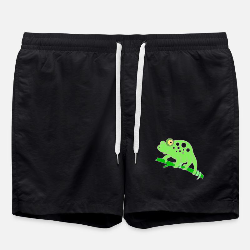 Chamaeleon tier - Badeshorts - Schwarz