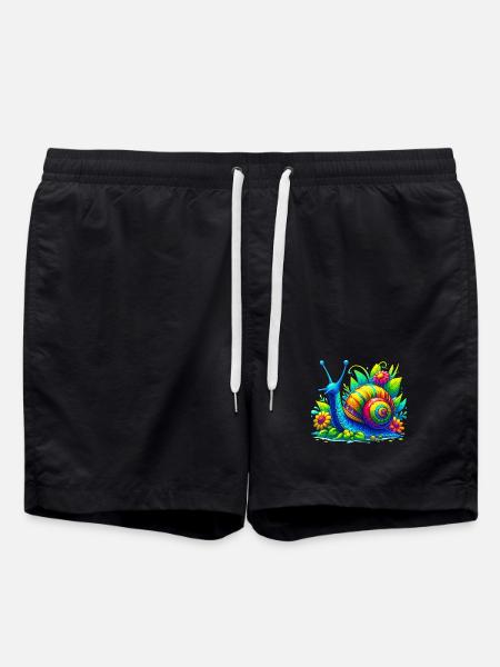 Schnecke - Badeshorts - Schwarz