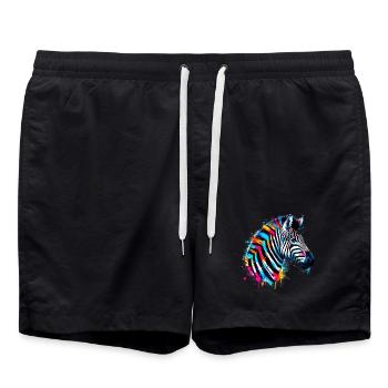 Zèbre - Short de bain - noir - Devant - AI Model Male 185 light (185cm)