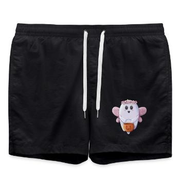 Süßer Geist bereit für Halloween - Badeshorts - Schwarz - Vorne - AI Model Male 185 light (185cm)