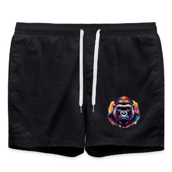 Gorilla - Swim Trunks - black - Front - AI Model Male 185 light (185cm)