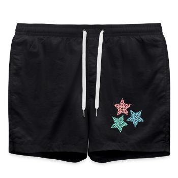 ETOILE. ETOILES. NOËL. CHRISTMAS. JOUR DE L'AN - Short de bain - noir - Devant - AI Model Male 185 light (185cm)