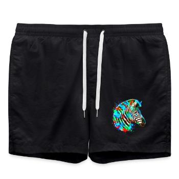 Zèbre - Short de bain - noir - Devant - AI Model Male 185 light (185cm)