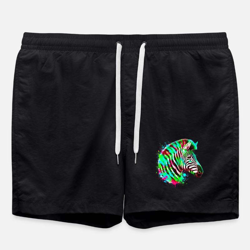 Zebra - Swim Trunks - black