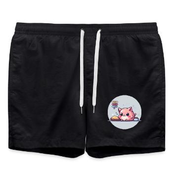 Pixel Pet - Retro Gaming - Badeshorts - Schwarz - Vorne - AI Model Male 185 light (185cm)