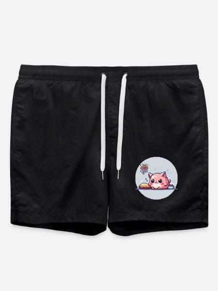 Pixel Pet - Retro Gaming - Badeshorts - Schwarz