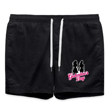 Galentine's Day 2026 Mädchen - Badeshorts - Schwarz - Vorne - AI Model Male 185 light (185cm)