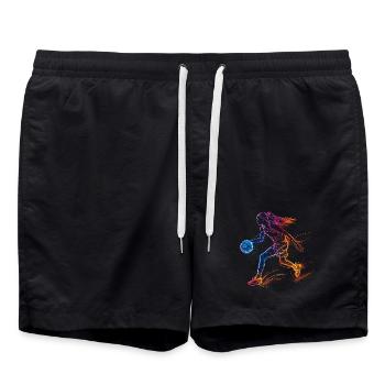 Basketball Player Sketch - Swim Trunks - black - Front - AI Model Male 185 light (185cm)