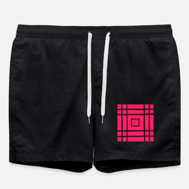Quadrilateral Art > Vector Graphic - Swim Trunks - black
