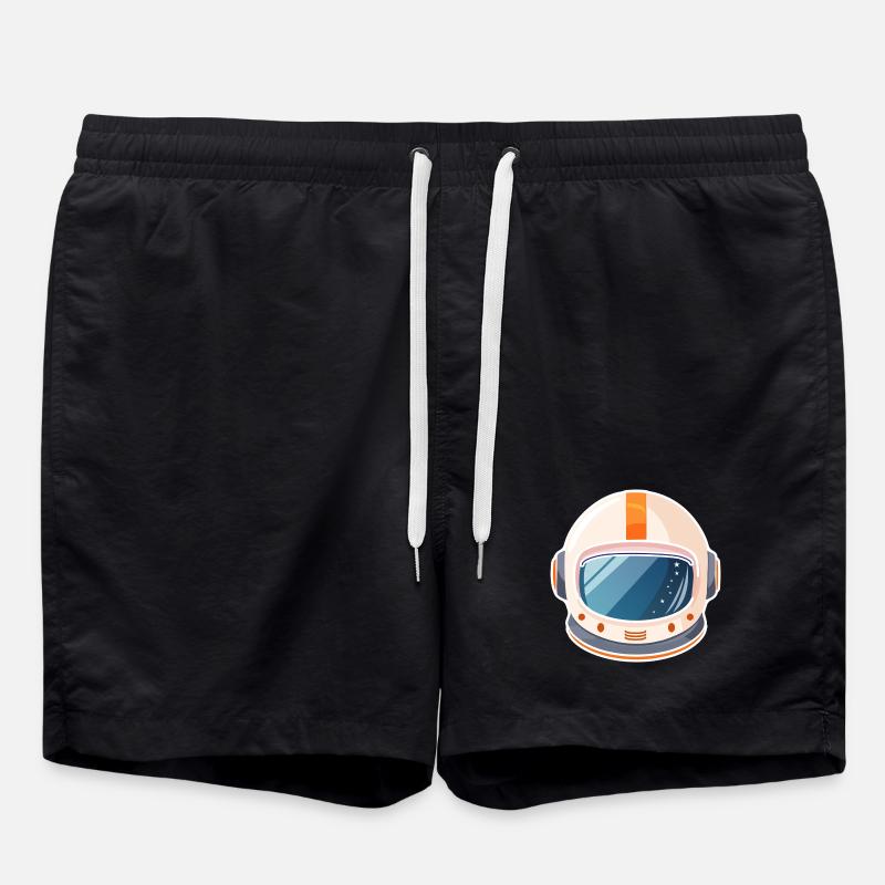 Casque spatial rétro - Short de bain - noir