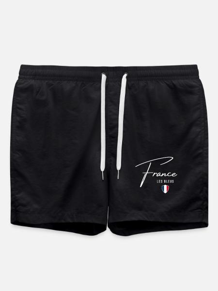 France, minimalist elegant design - Swim Trunks - black