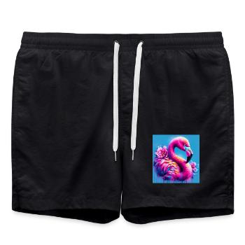 flamingo - Swim Trunks - black - Front - AI Model Male 185 light (185cm)