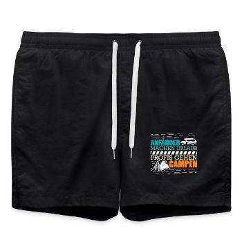 Camper Camping Caravane Dicton - Short de bain - noir - Devant - AI Model Male 185 light (185cm)