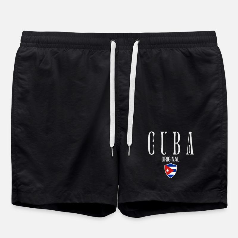 Cuban flag, proud Cuban - Swim Trunks - black