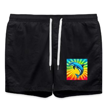 Delfin - Badeshorts - Schwarz - Vorne - AI Model Male 185 light (185cm)