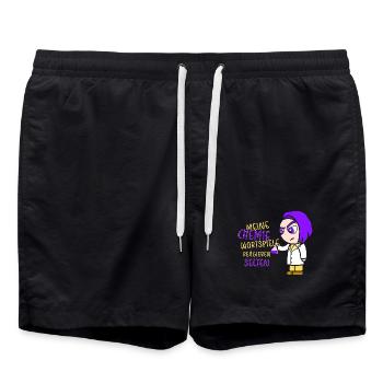 Chimie Chimiste Professeur de chimie Drôle de science - Short de bain - noir - Devant - AI Model Male 185 light (185cm)