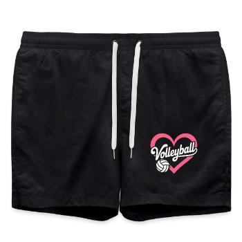 Volleyball Coeur Joueurs de volleyball - Short de bain - noir - Devant - AI Model Male 185 light (185cm)