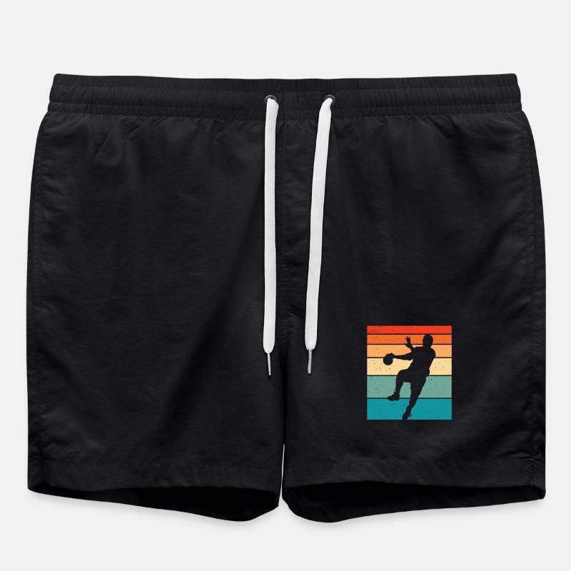 Joueur de handball rétro - Short de bain - noir