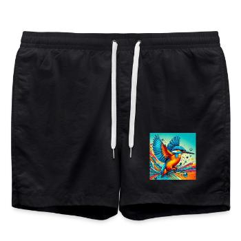martin-pêcheur - Short de bain - noir - Devant - AI Model Male 185 light (185cm)