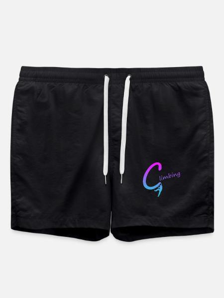Climbing Circle Gradient Design Climbing Climbing - Swim Trunks - black