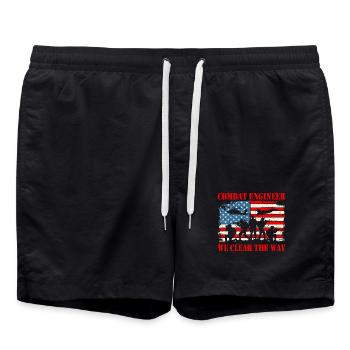 Kampfingenieur Wir machen den Weg frei Zitat - Badeshorts - Schwarz - Vorne - AI Model Male 185 light (185cm)