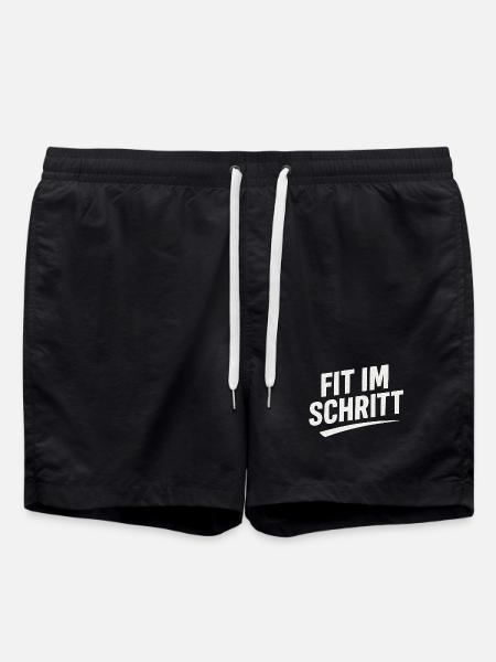 FUELED BY PROTEIN AND RAGE - Swim Trunks - black