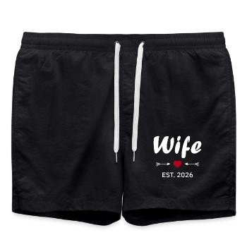 Wife Is 2026 - Swim Trunks - black - Front - AI Model Male 185 light (185cm)