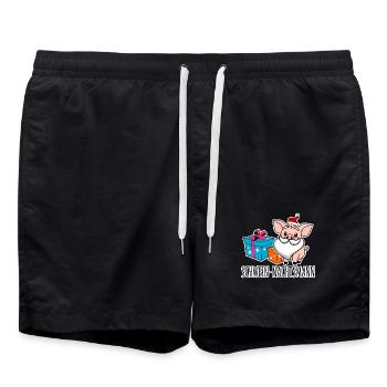 Joyeux Noël avec le Pig Nightman ! - Short de bain - noir - Devant - AI Model Male 185 light (185cm)